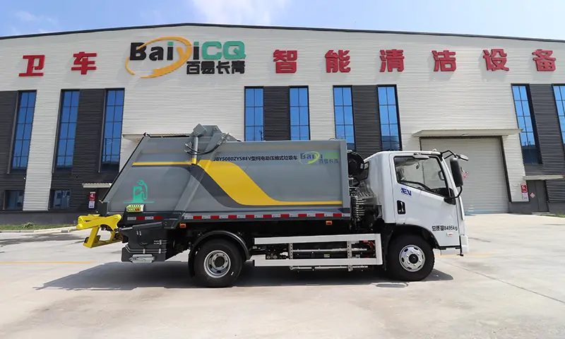 八噸新能源垃圾壓縮車-城市垃圾轉(zhuǎn)運超級大胃王